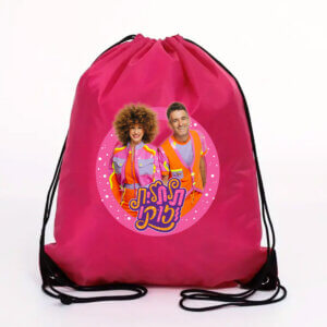 תיק שרוך ורוד תלתלית וזוקו